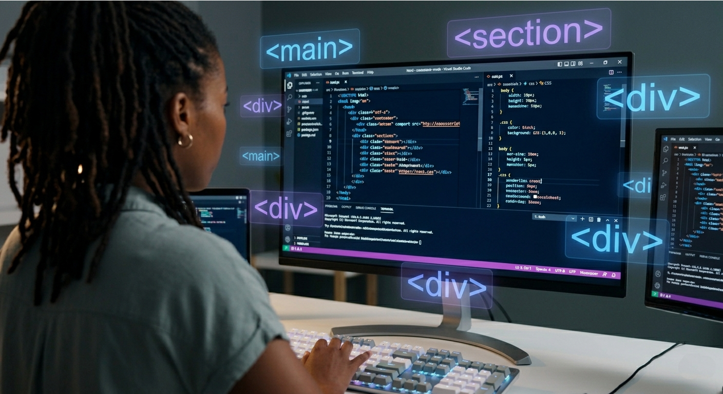 Developer building a lead-generating website for a Boston business
