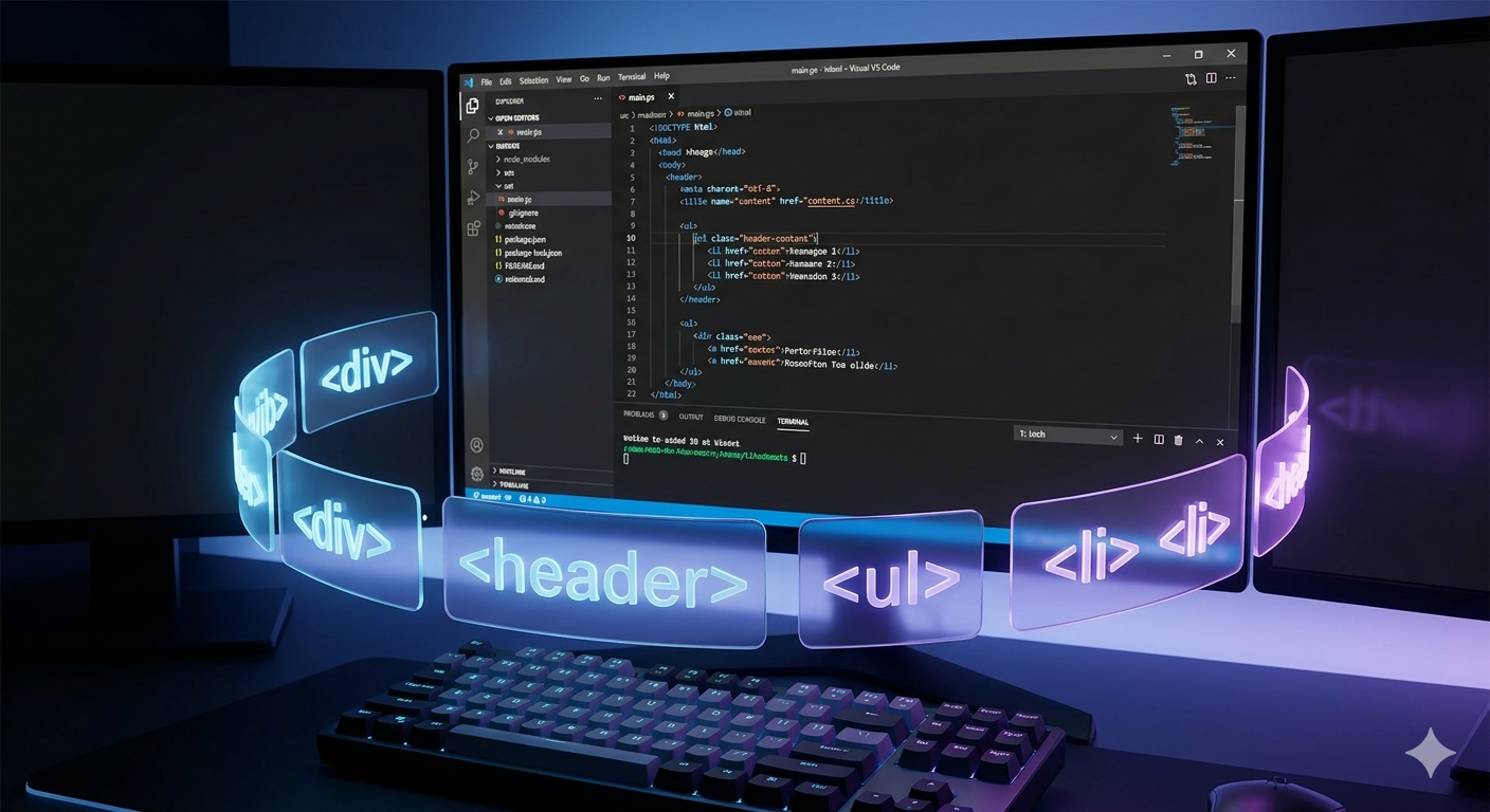 Custom HTML and code powering a Boston business website