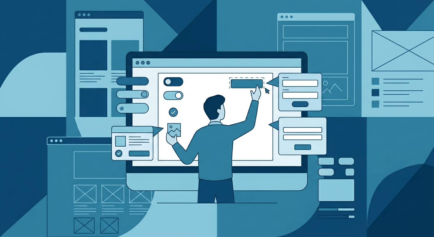 Designer building a custom web interface
